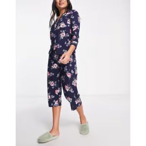 Lauren Ralph Lauren Floral Pajama Set - Navy/Pink M